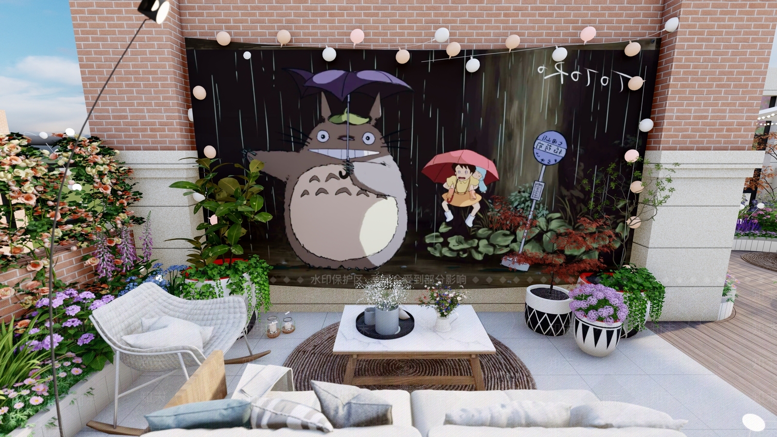 现代屋顶花园SU模型下载【ID:1143432791】