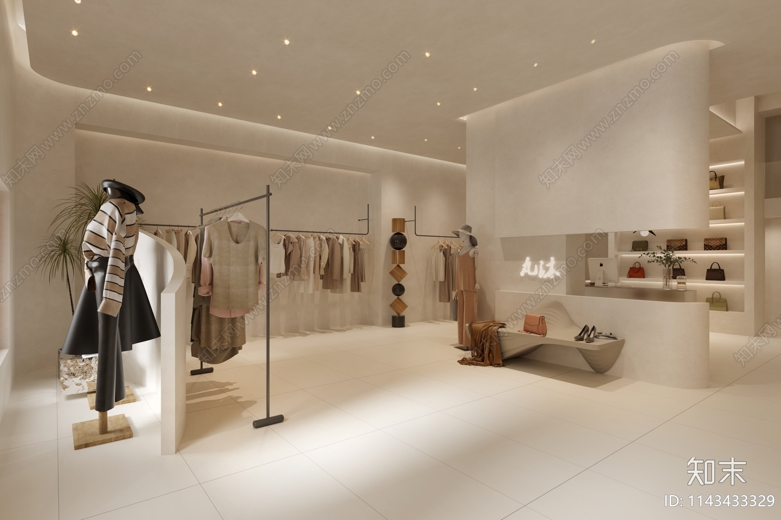 服装鞋店3D模型下载【ID:1143433329】