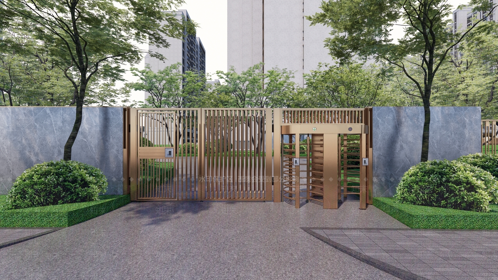 现代消防铁艺门SU模型下载【ID:1143444280】