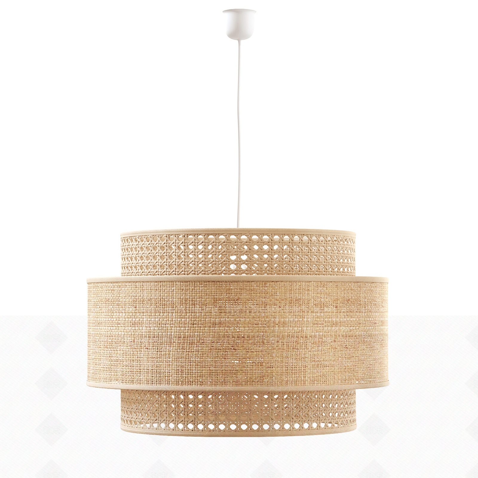 新中式藤编吊灯3D模型下载【ID:1143447742】