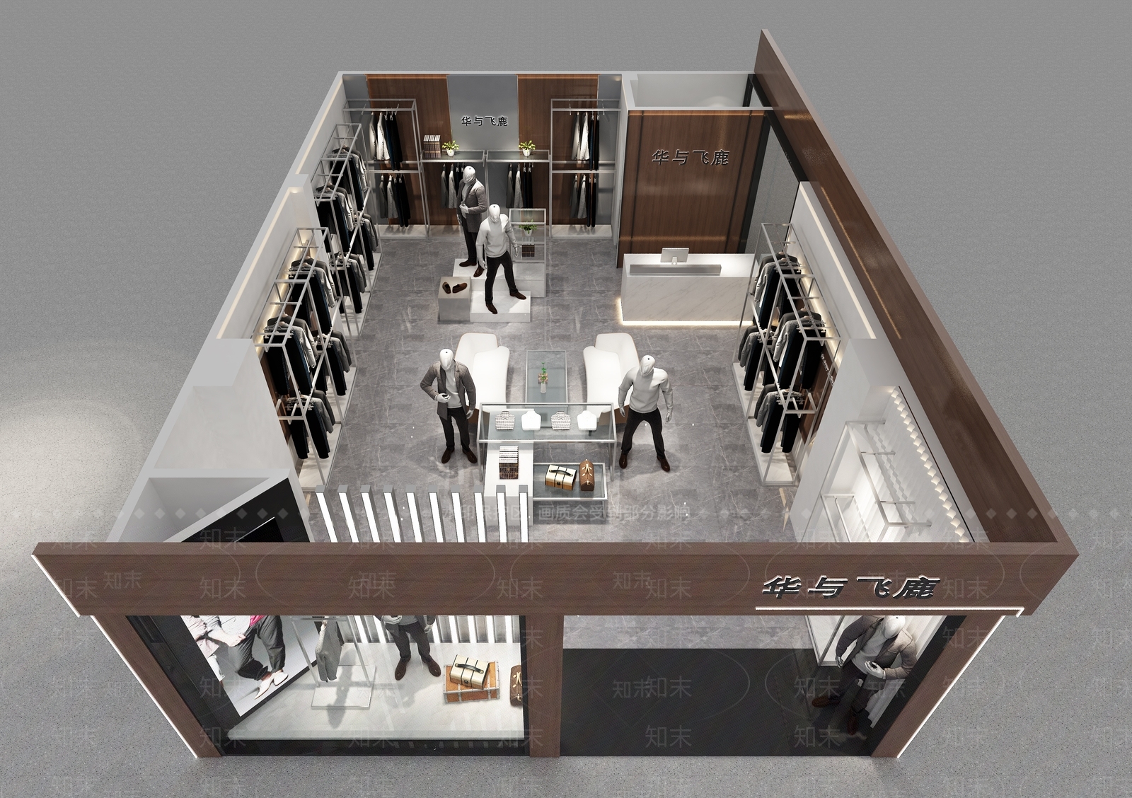 服装鞋店3D模型下载【ID:1143451183】