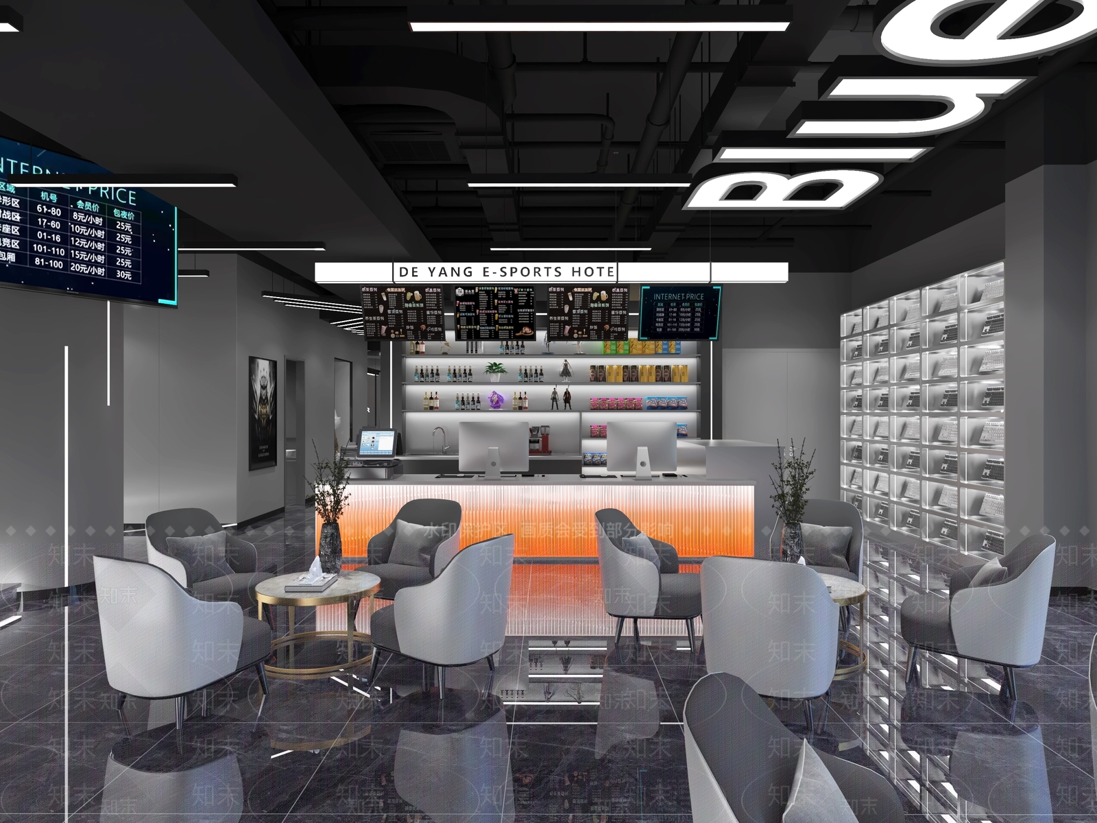 网吧网咖3D模型下载【ID:1143459886】