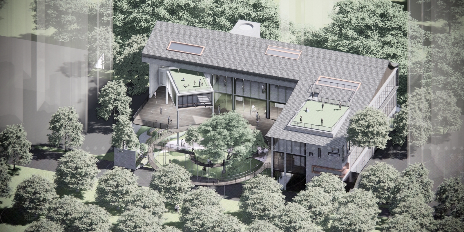 新中式幼儿园SU模型下载【ID:1143459750】