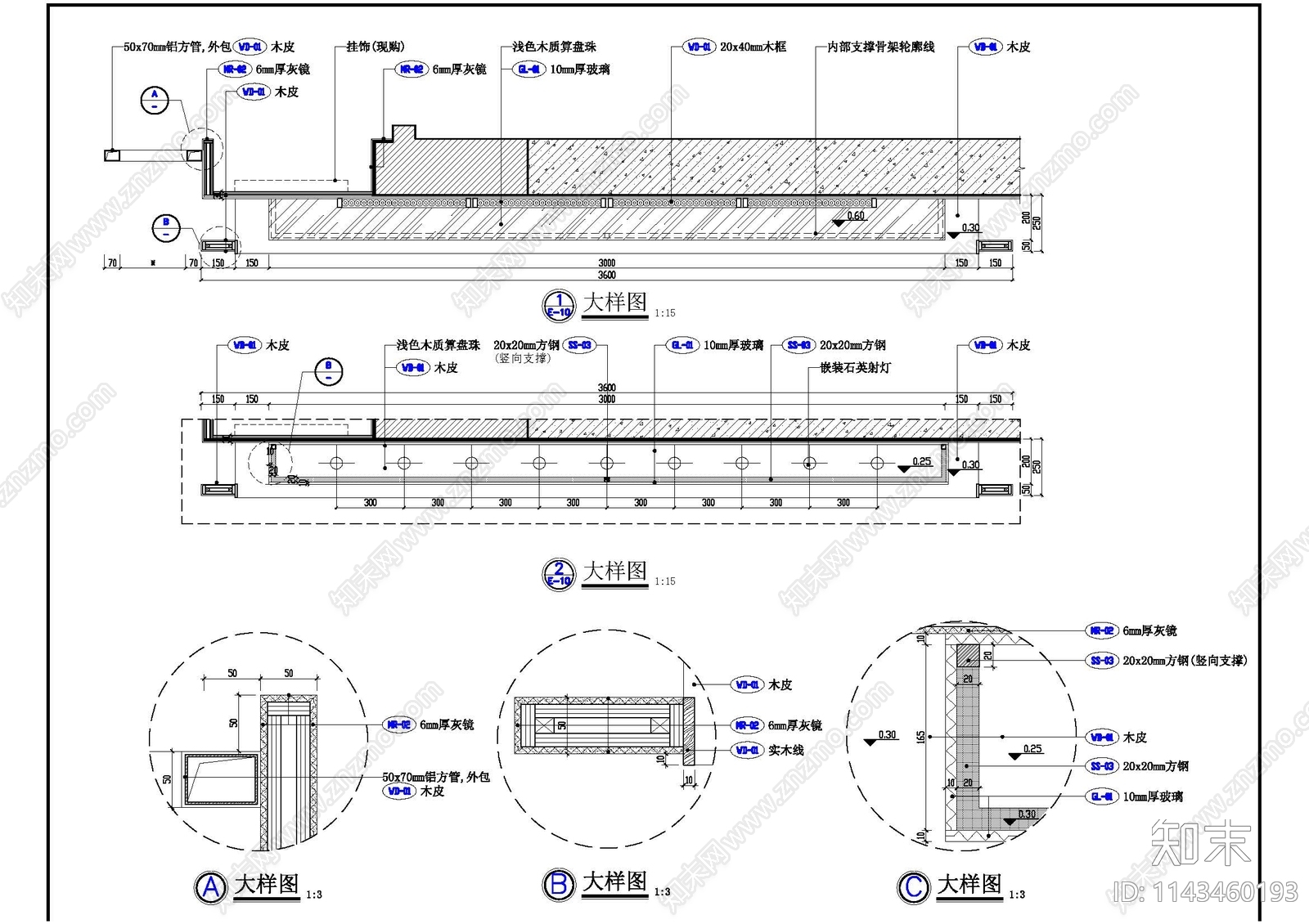 江西南昌地中海阳光样板间平层家装cad施工图下载【ID:1143460193】