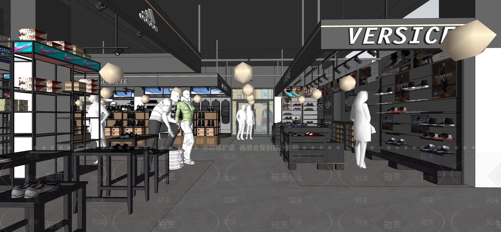 现代服装店SU模型下载【ID:1143462680】