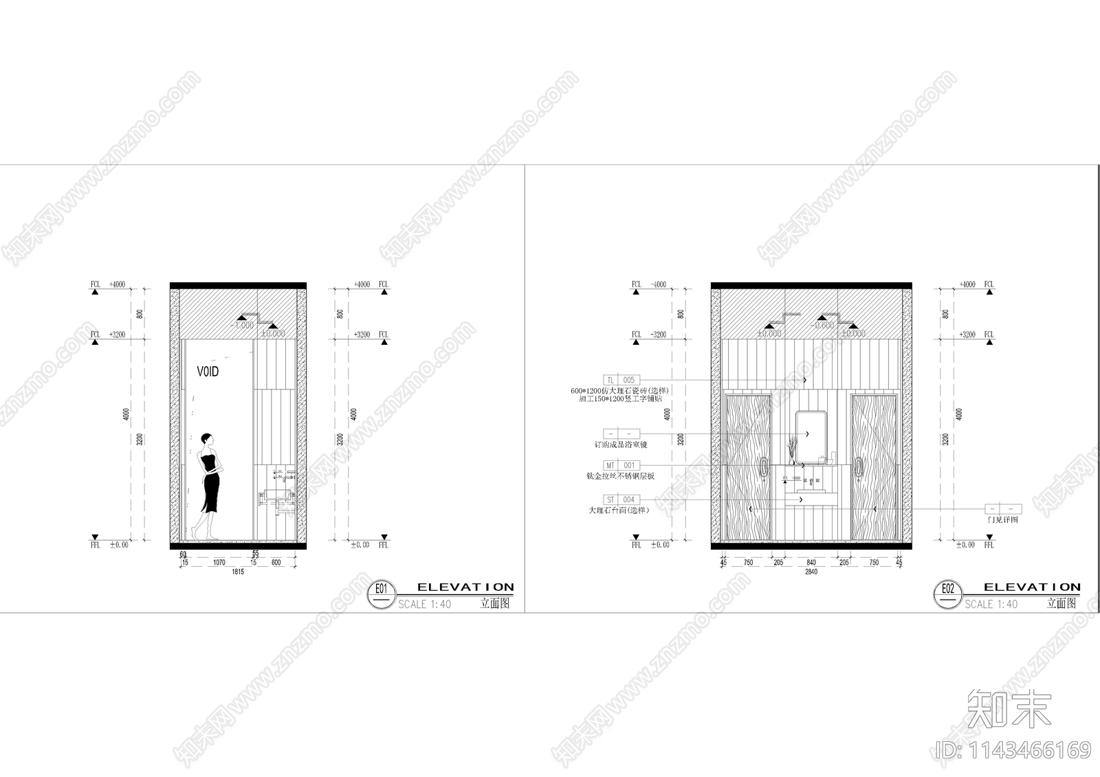 公共卫生间室内cad施工图下载【ID:1143466169】