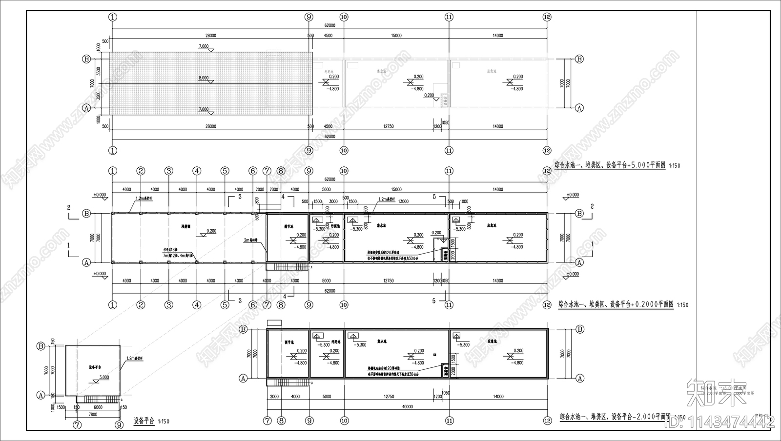 某养殖场粪污处理中心建筑cad施工图下载【ID:1143474442】