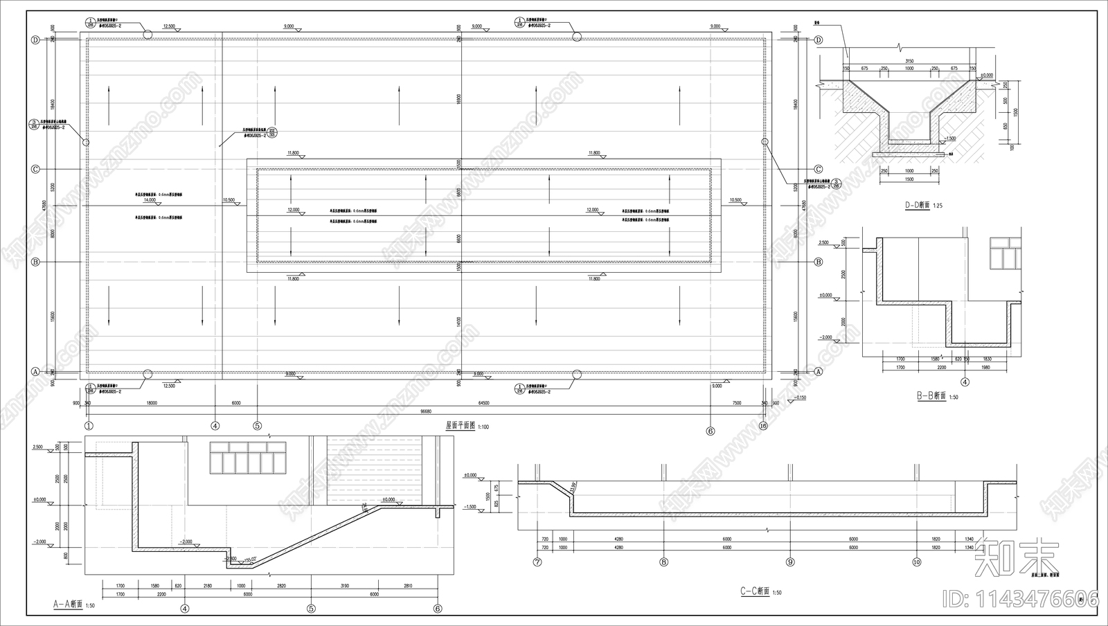 养殖场粪便环保处理车间建筑cad施工图下载【ID:1143476606】