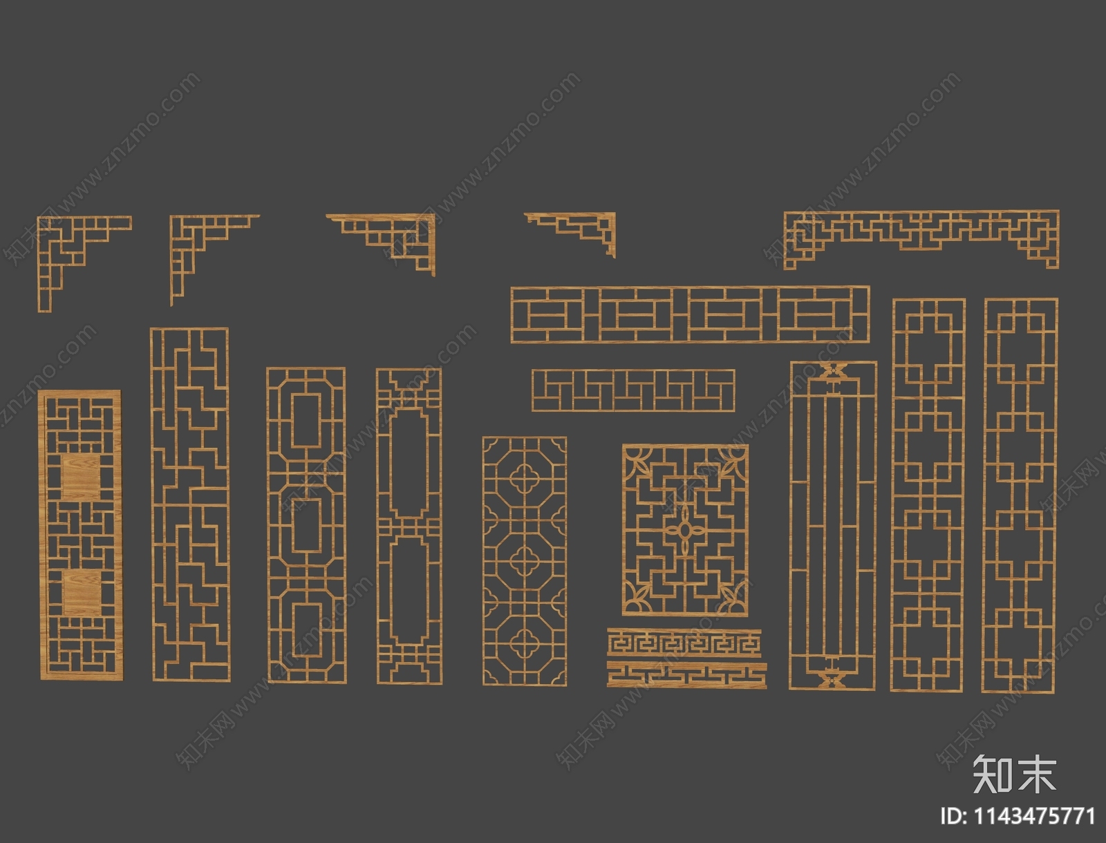 新中式窗户SU模型下载【ID:1143475771】