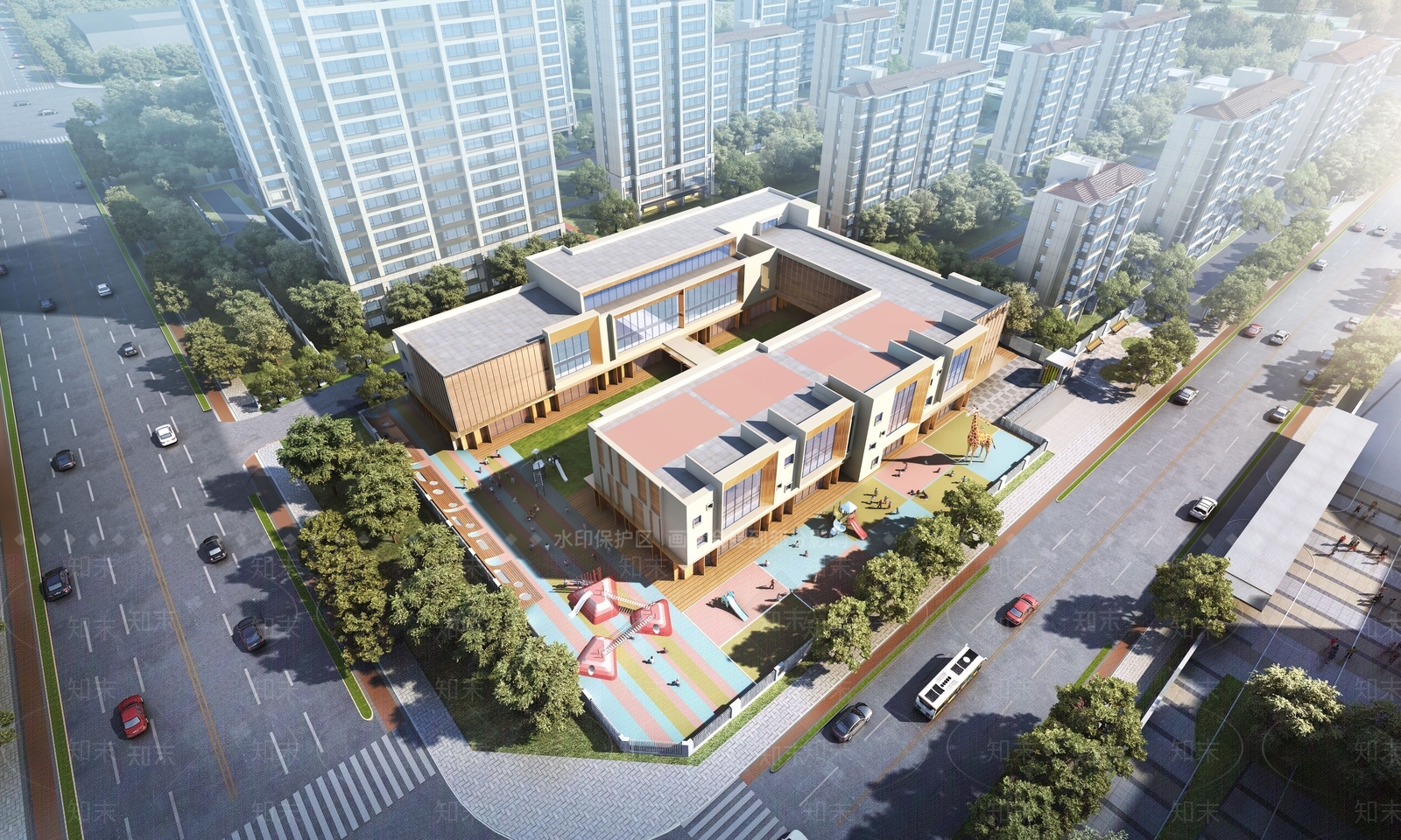 现代幼儿园SU模型下载【ID:1143480286】
