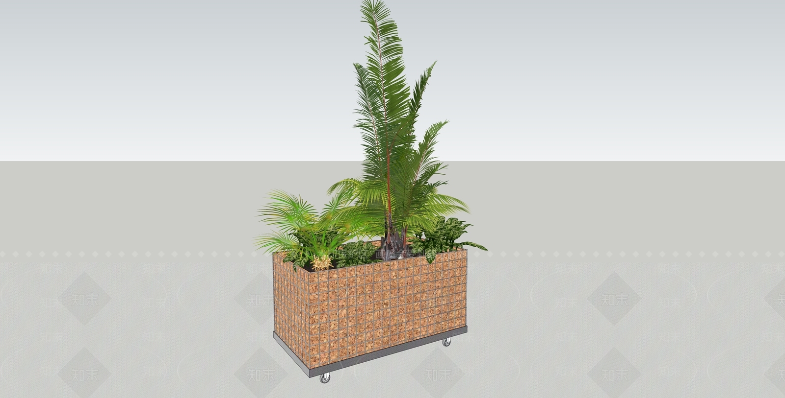 定制移动花箱SU模型下载【ID:1143480363】