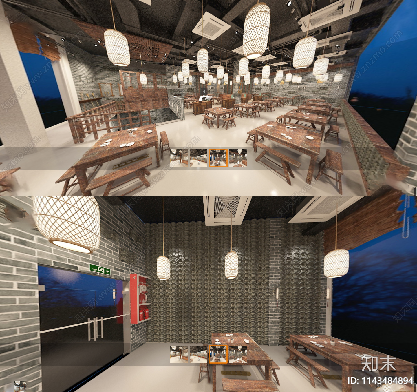 砂锅餐厅施工图下载【ID:1143484894】