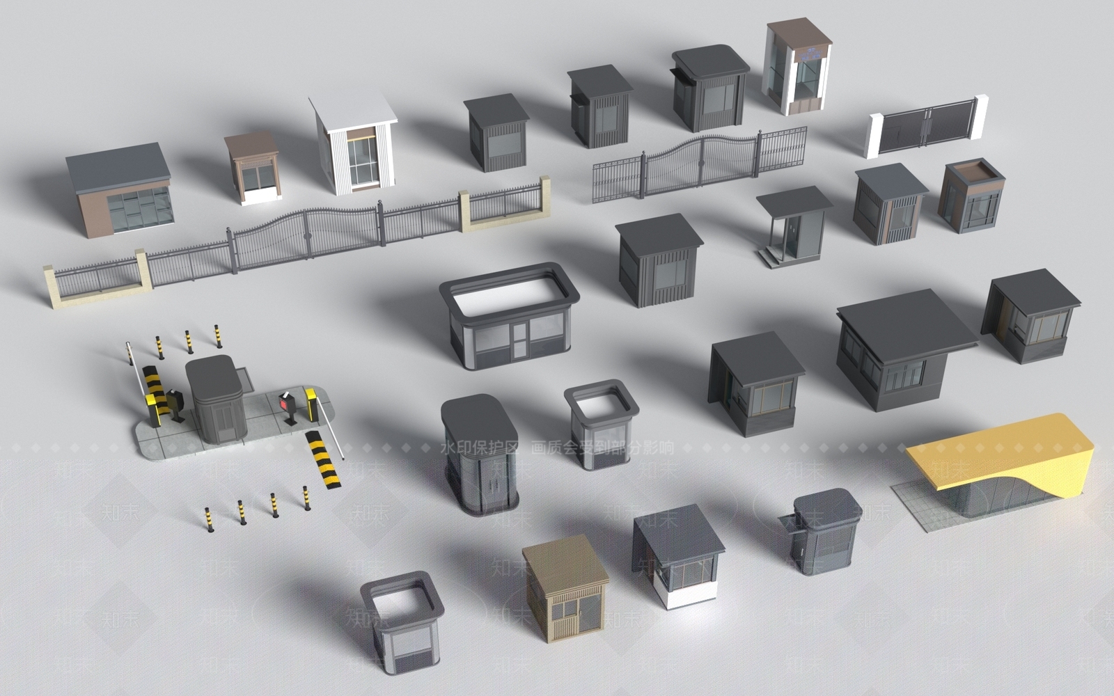 现代保安亭3D模型下载【ID:1143486381】