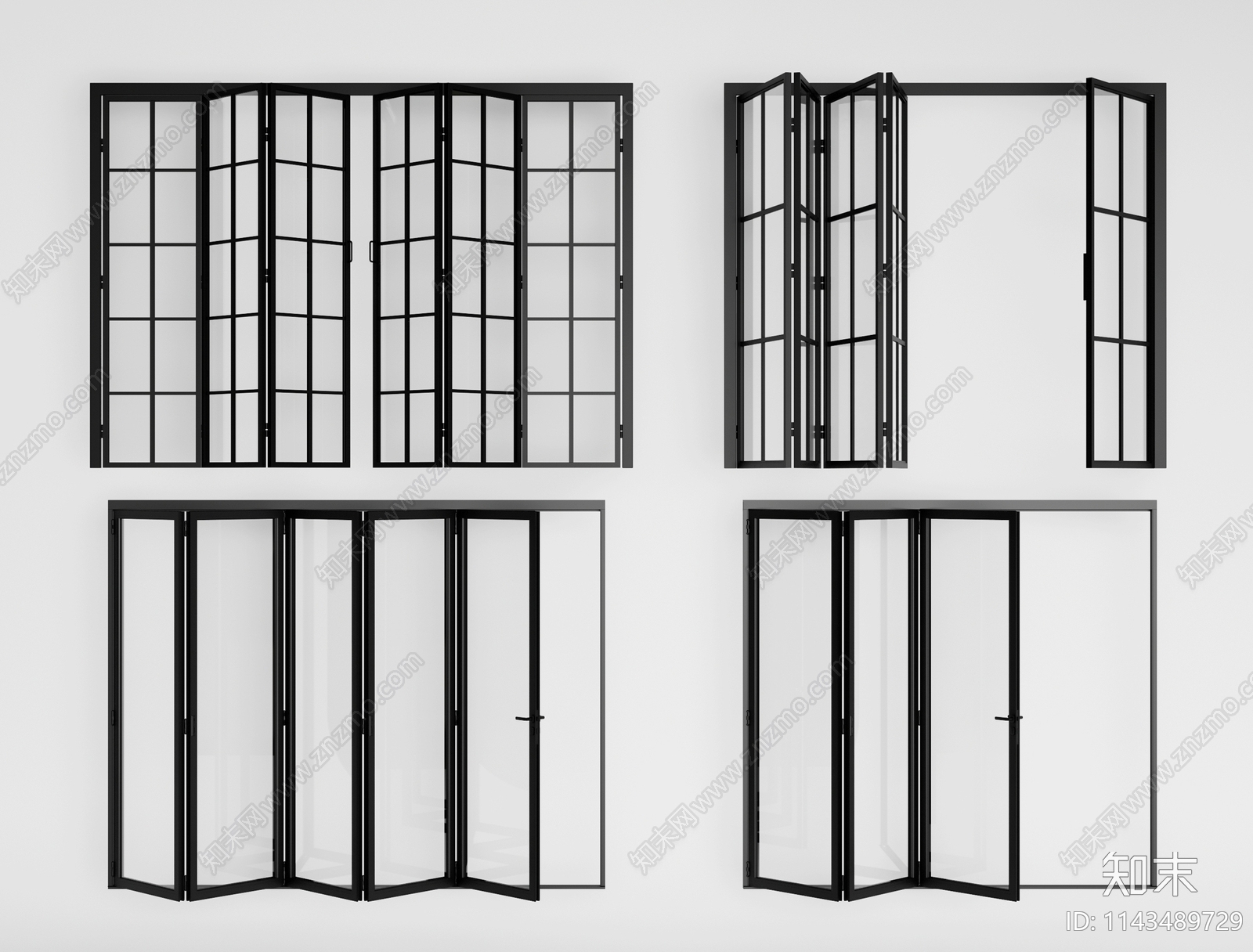 现代折叠门SU模型下载【ID:1143489729】