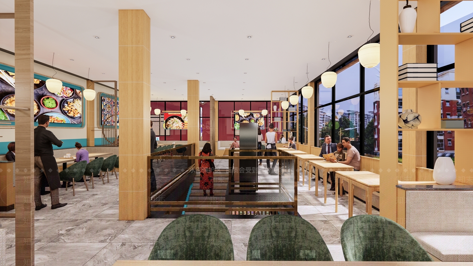现代快餐店SU模型下载【ID:1143505519】