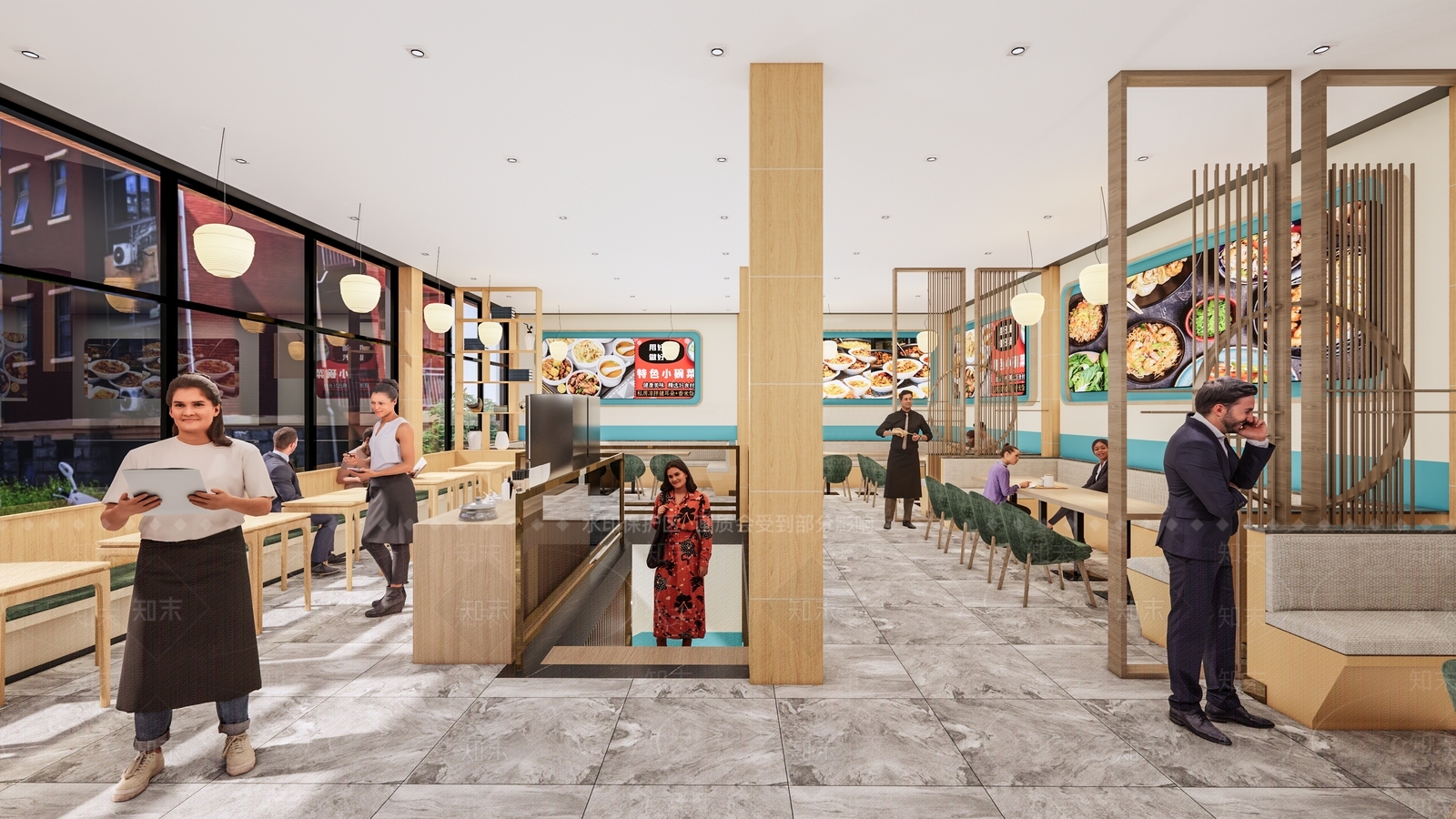 现代快餐店SU模型下载【ID:1143505519】