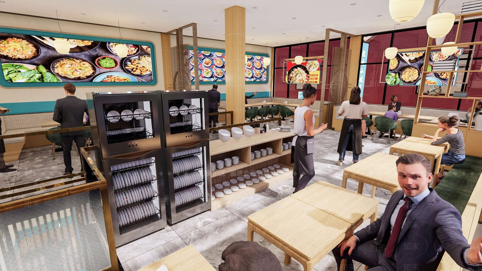 现代快餐店SU模型下载【ID:1143505519】