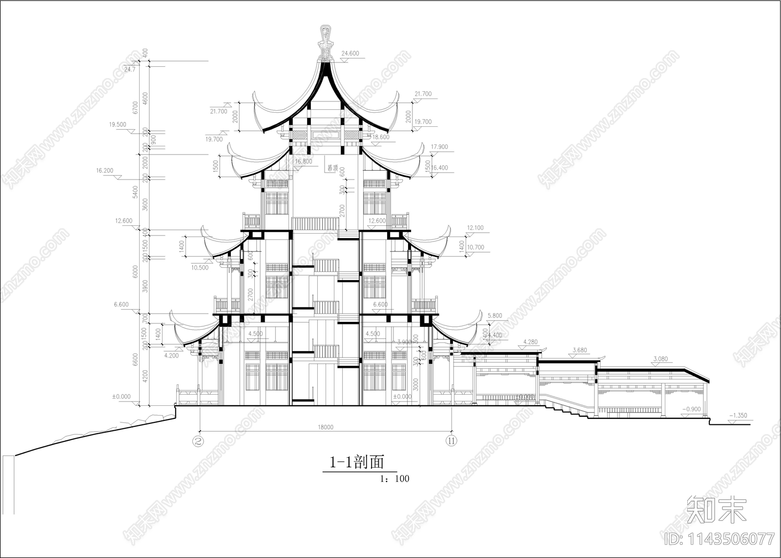 古建回雁阁cad施工图下载【ID:1143506077】