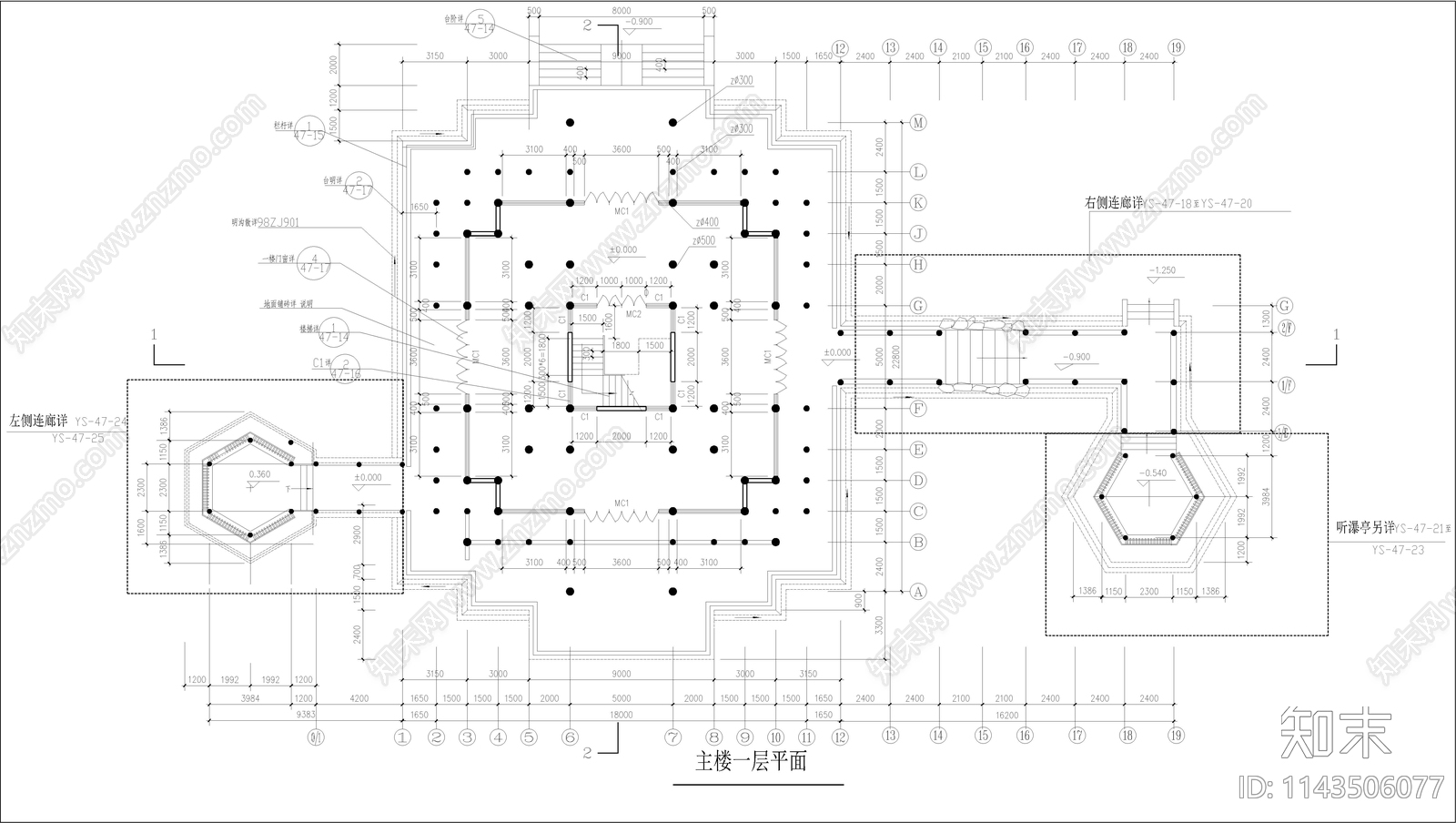 古建回雁阁cad施工图下载【ID:1143506077】