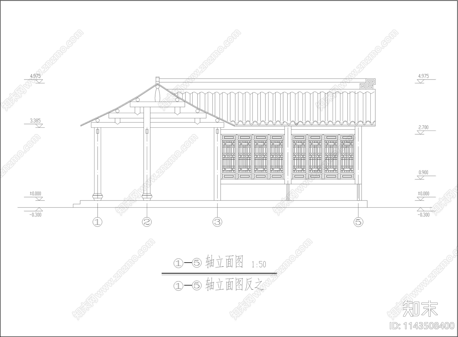 古建筑cad施工图下载【ID:1143508400】