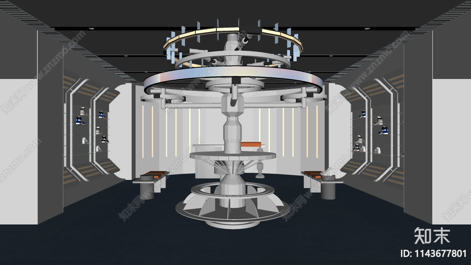 工业风鞋店SU模型下载【ID:1143677801】