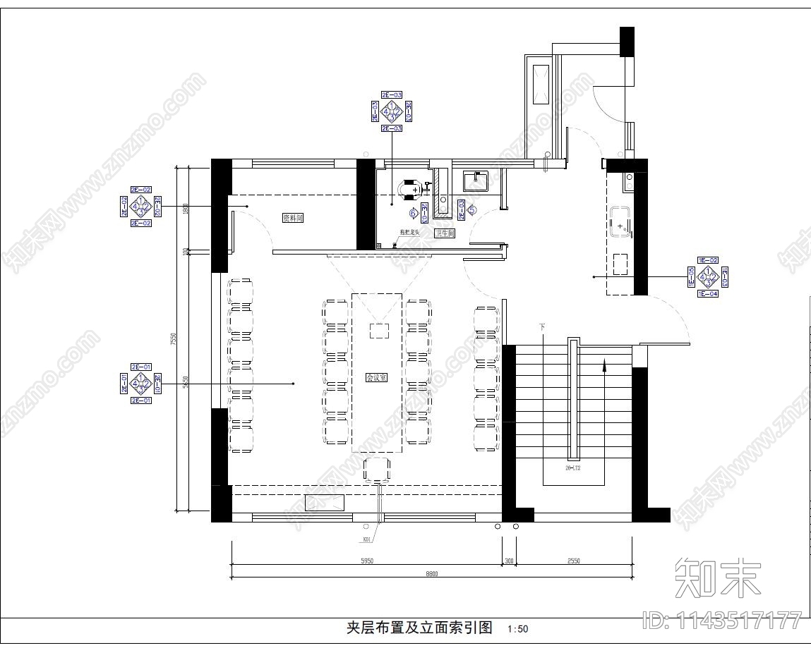 筠城翰林春天东区物业用房办公室cad施工图下载【ID:1143517177】