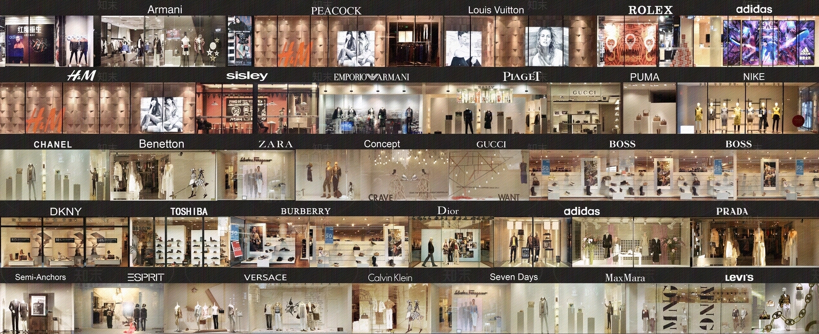 商店室内商业橱窗商场店铺外景玻璃橱窗贴图下载【ID:1147670658】