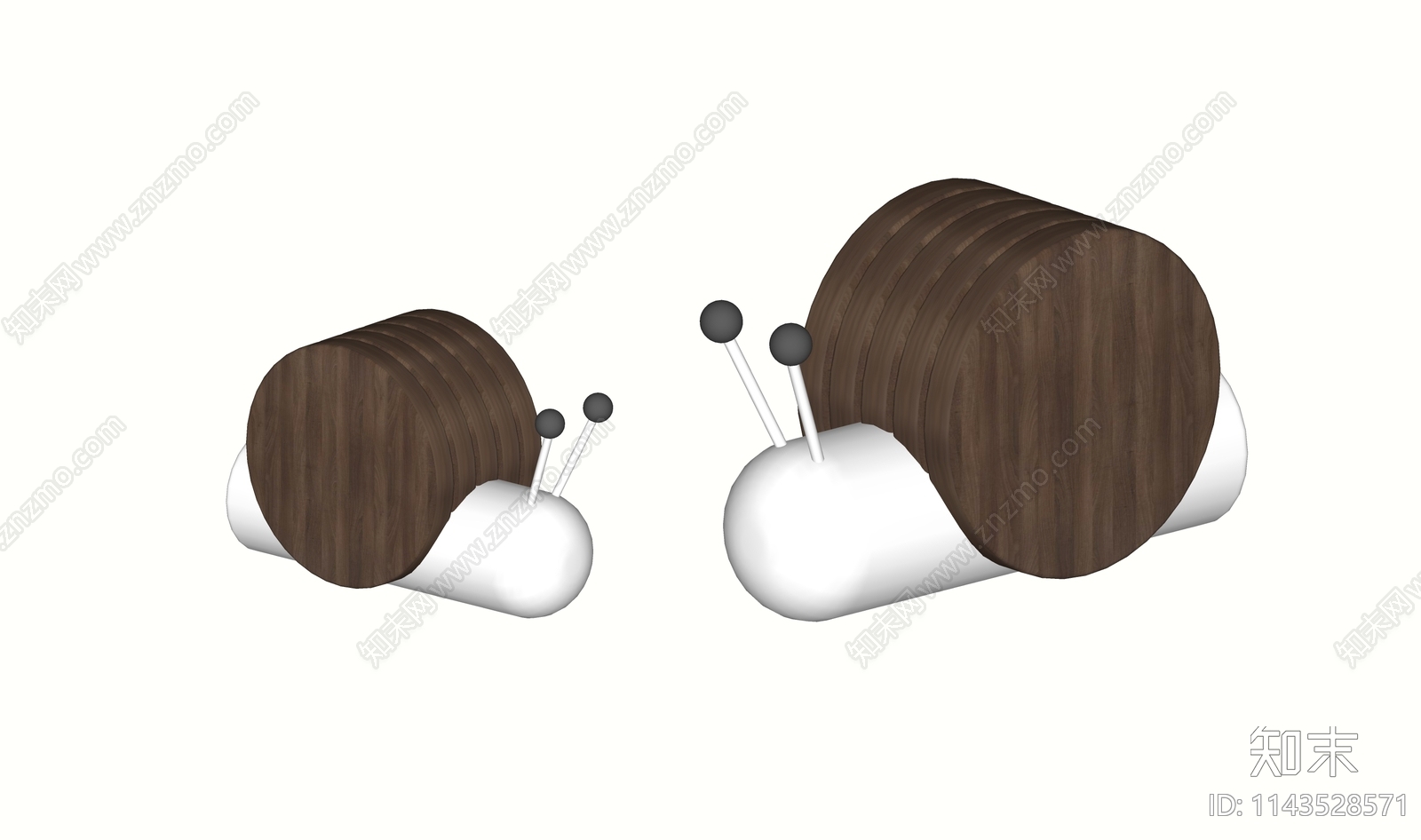 现代蜗牛雕塑装置SU模型下载【ID:1143528571】