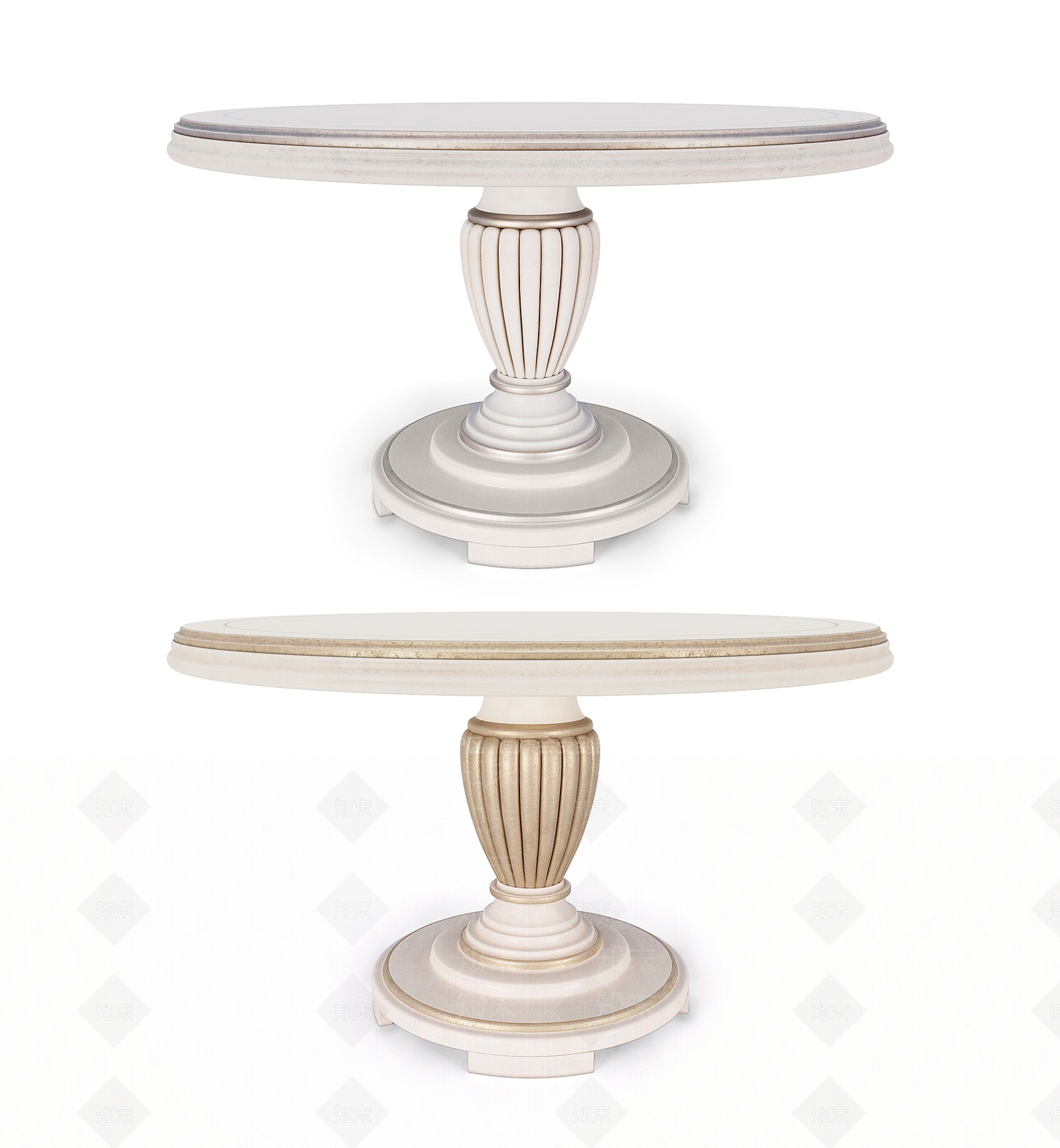 欧式古典圆桌餐桌SU模型下载【ID:1143529615】