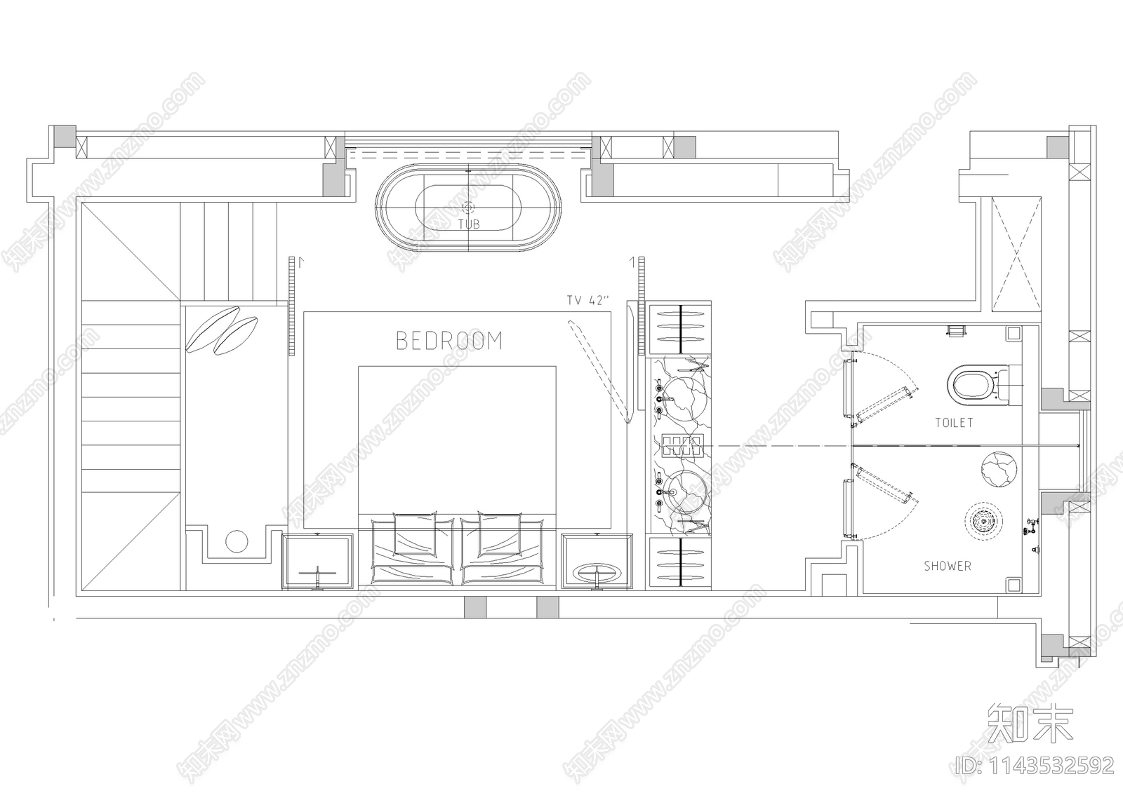 周庄花间堂二期室内装修cad施工图下载【ID:1143532592】