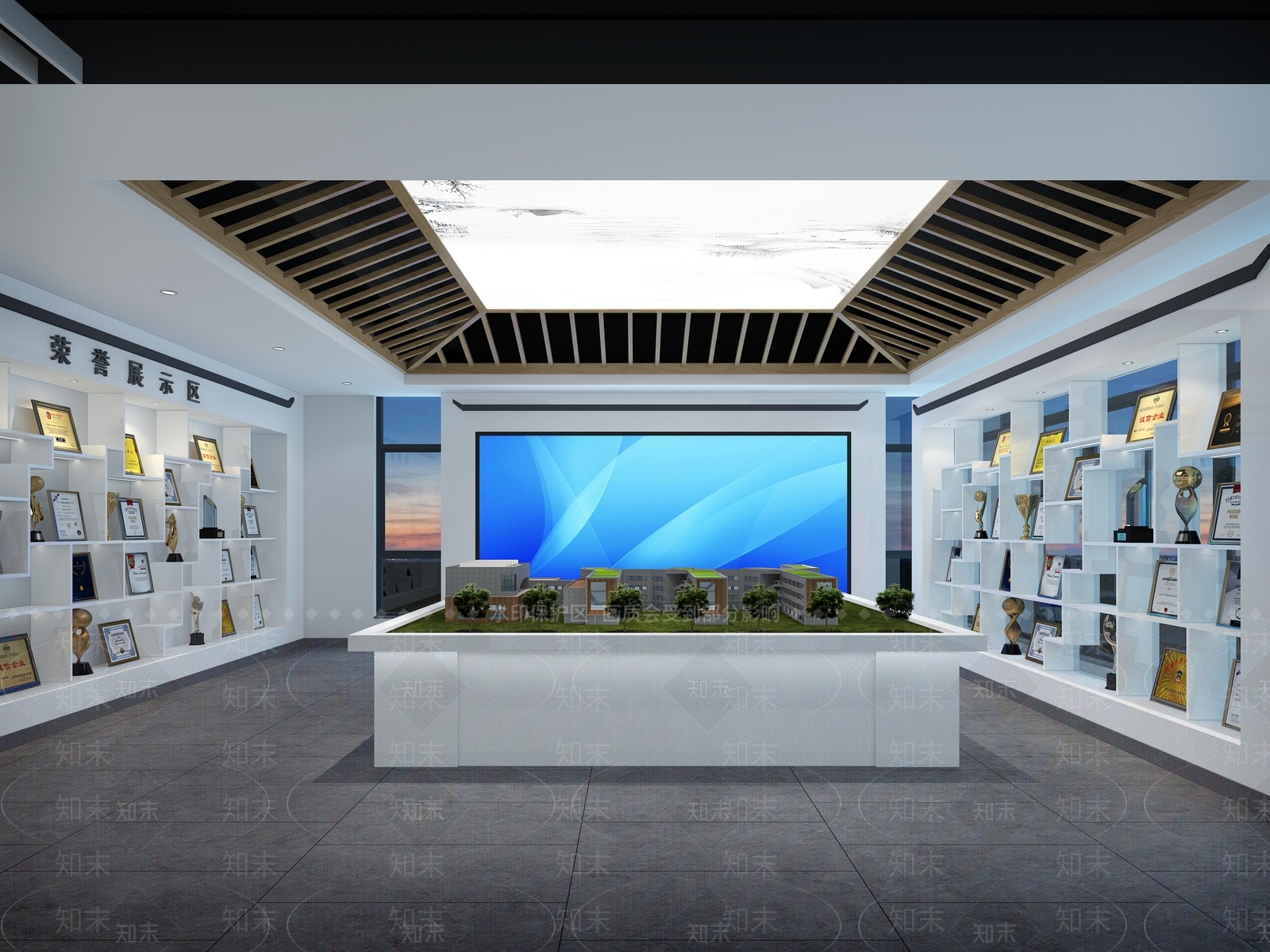 学校荣誉展厅3D模型下载【ID:1143534717】