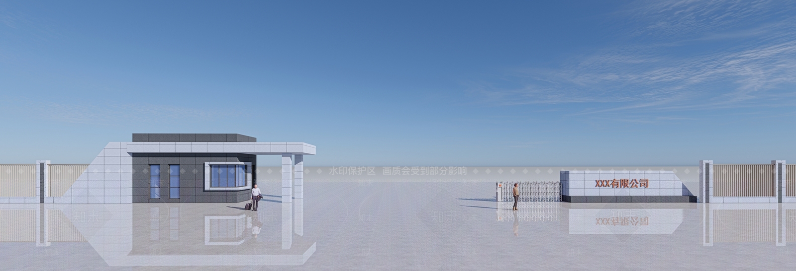 现代厂房大门SU模型下载【ID:1143537817】