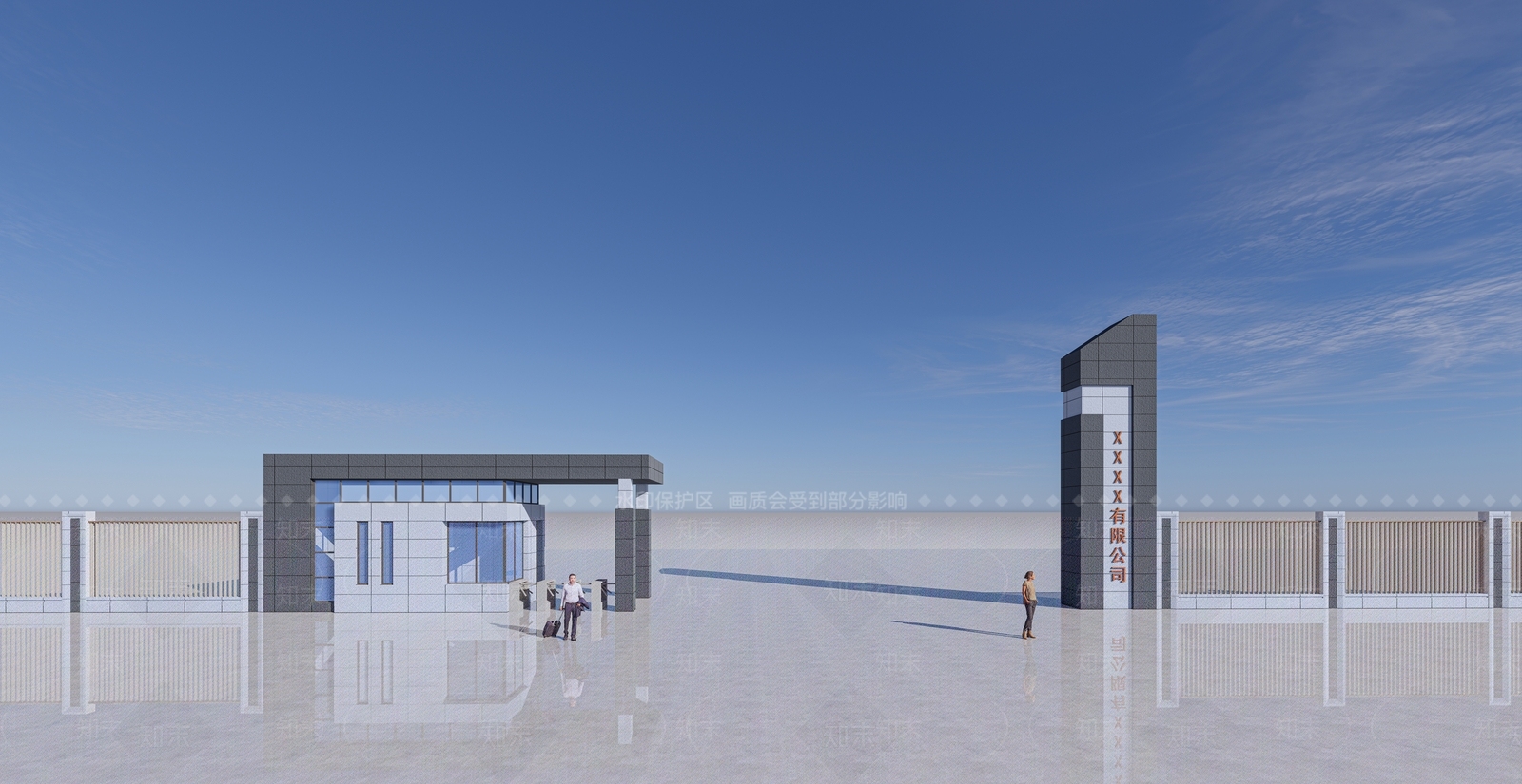 现代厂房大门SU模型下载【ID:1143538066】