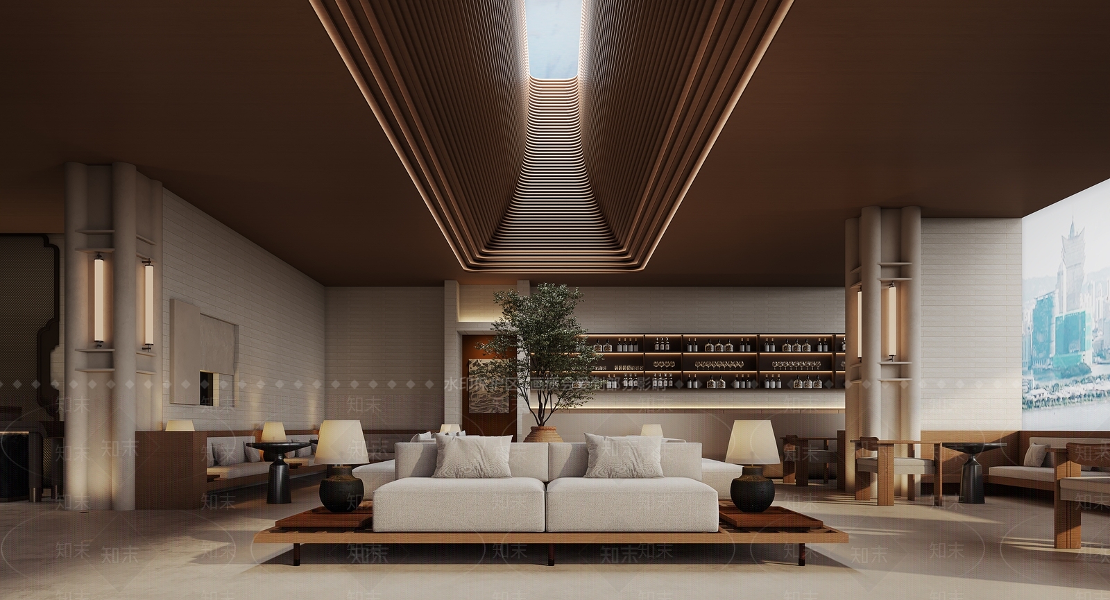 现代酒店大堂3D模型下载【ID:1143542155】_知末3d模型网