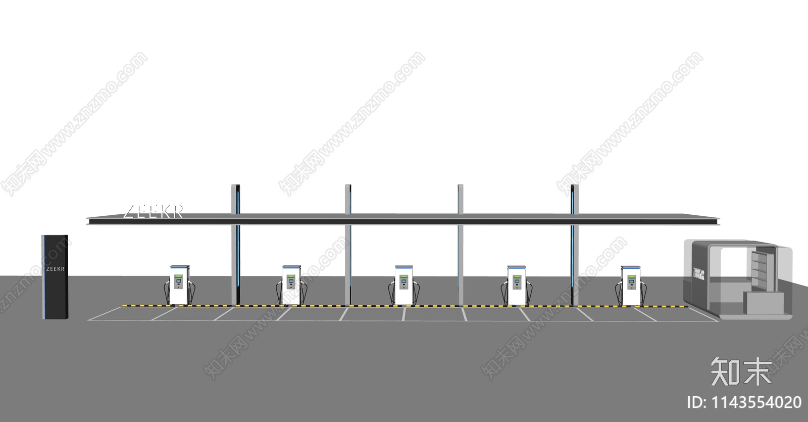 现代充电桩SU模型下载【ID:1143554020】