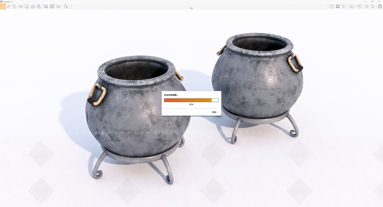 老旧大锅SU模型下载【ID:1143558297】