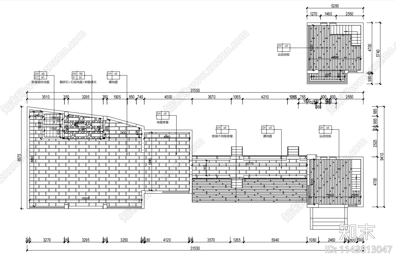 陈云故居茶楼室内cad施工图下载【ID:1143813047】