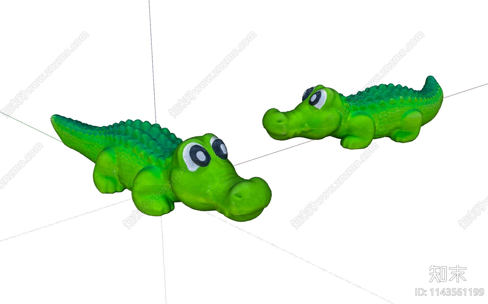 可爱卡通鳄鱼SU模型下载【ID:1143561199】