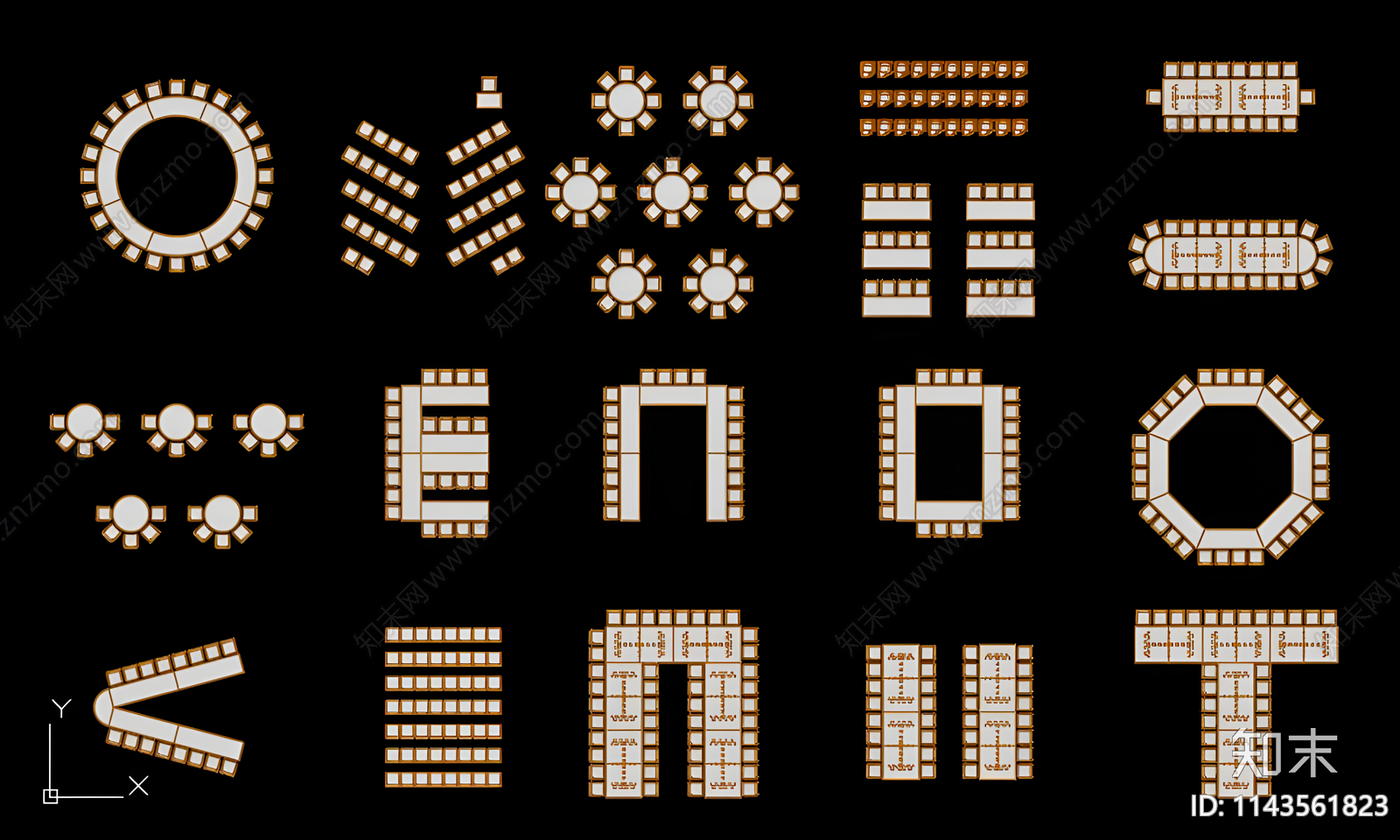 会议桌施工图下载【ID:1143561823】