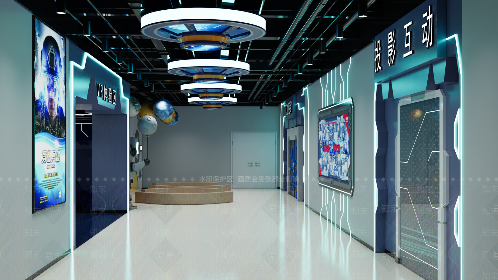 现代VR体验馆SU模型下载【ID:1143562433】