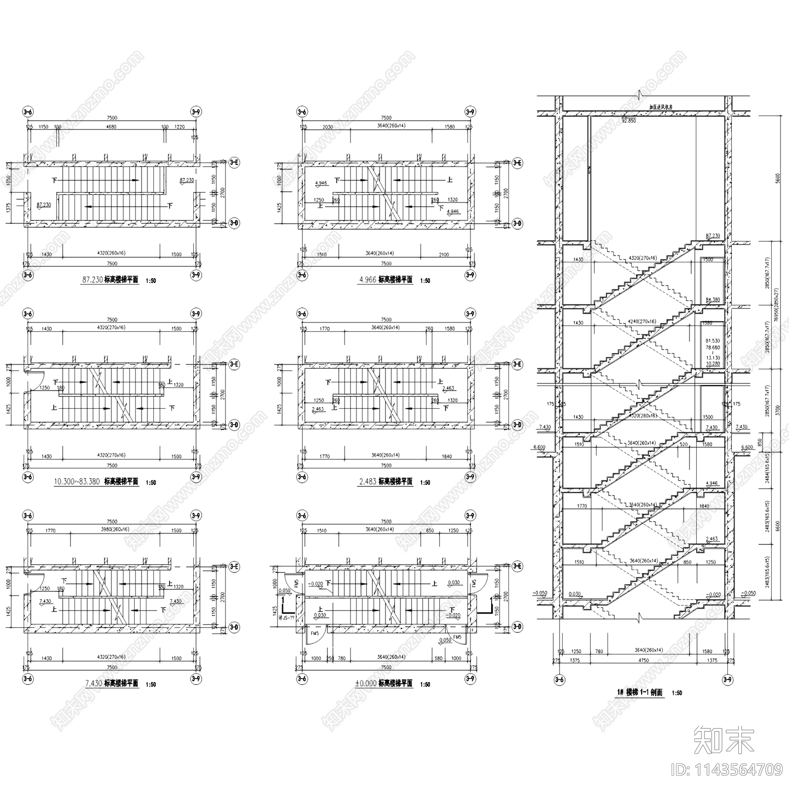 深圳利是佳商住大厦建筑cad施工图下载【ID:1143564709】