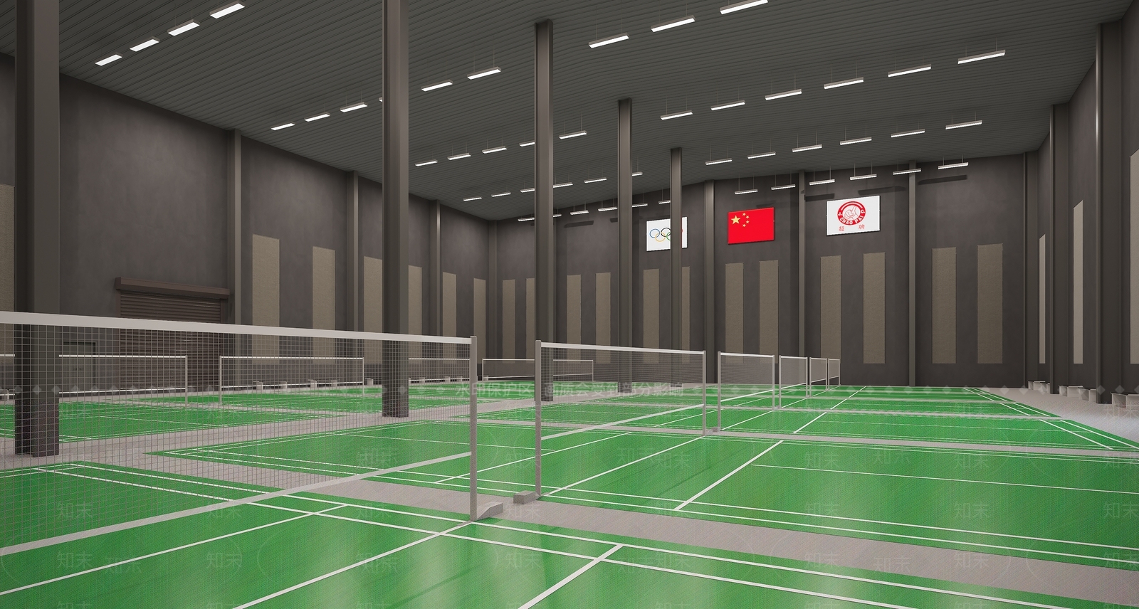 羽毛球场3D模型下载【ID:1143567166】