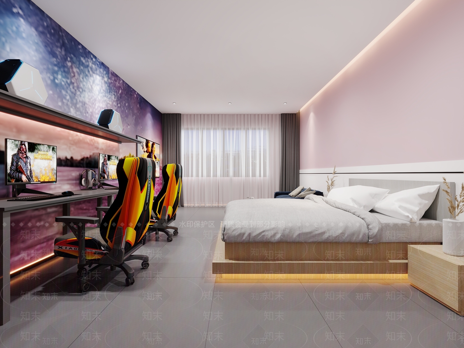 酒店电竞房3D模型下载【ID:1143573550】