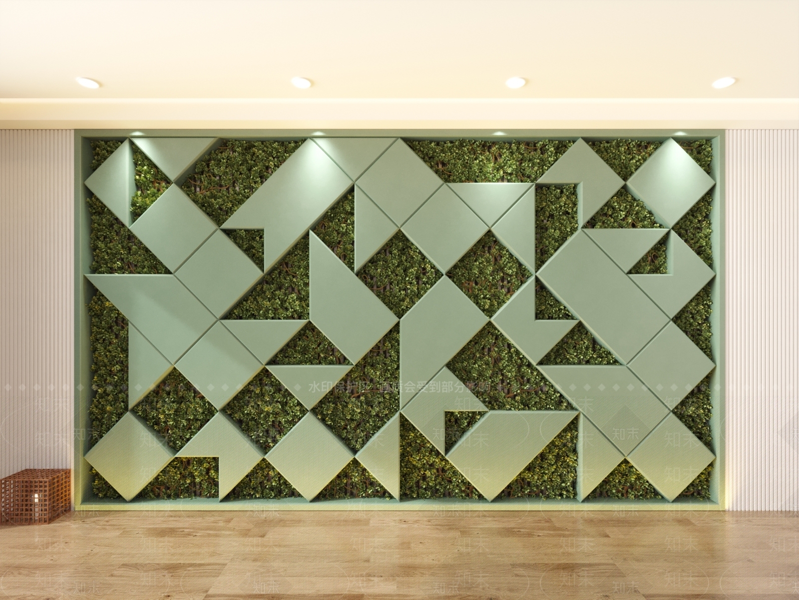 植物背景墙3D模型下载【ID:1143578396】