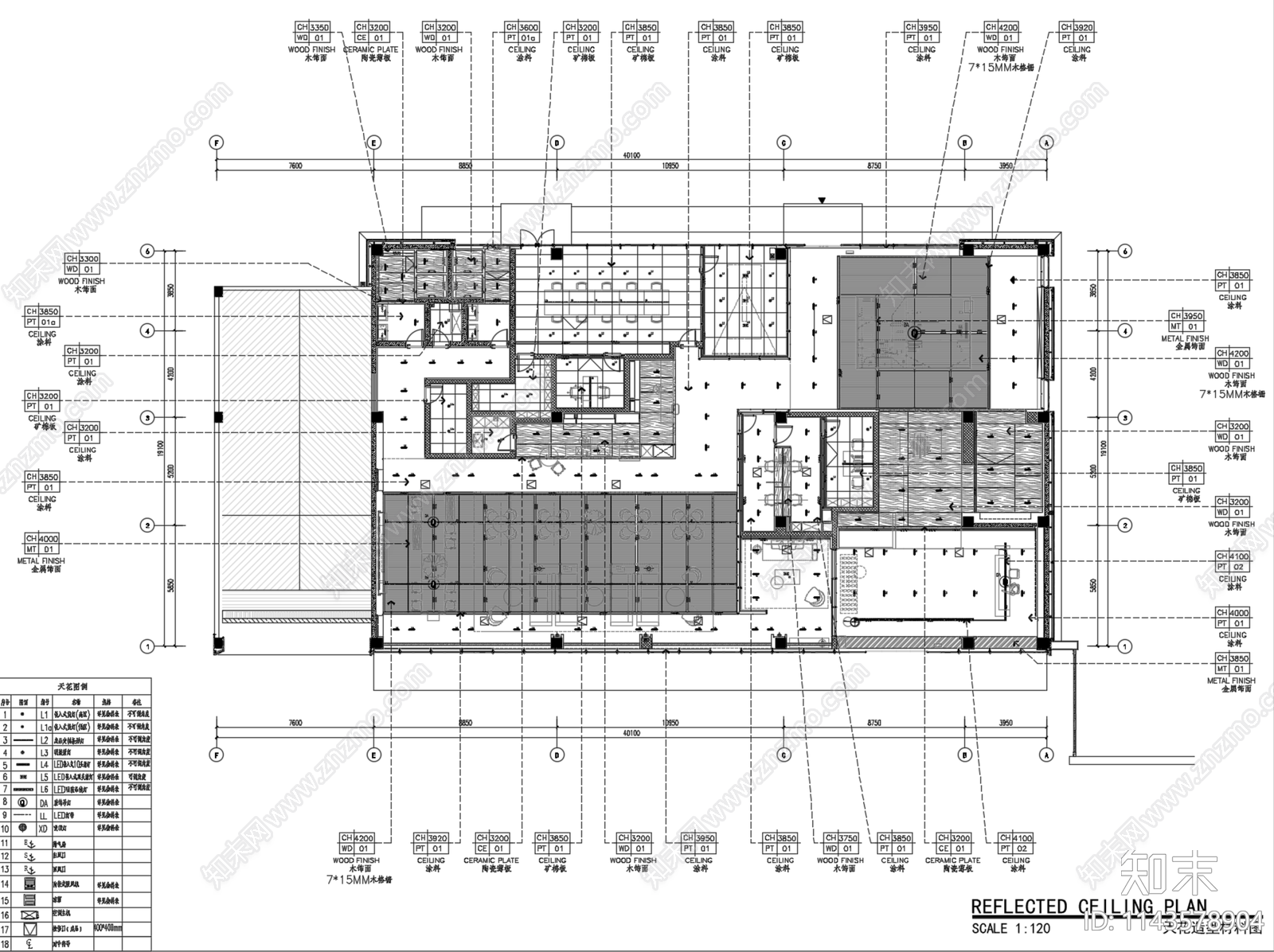 700m²杭州售楼处室内cad施工图下载【ID:1143578904】