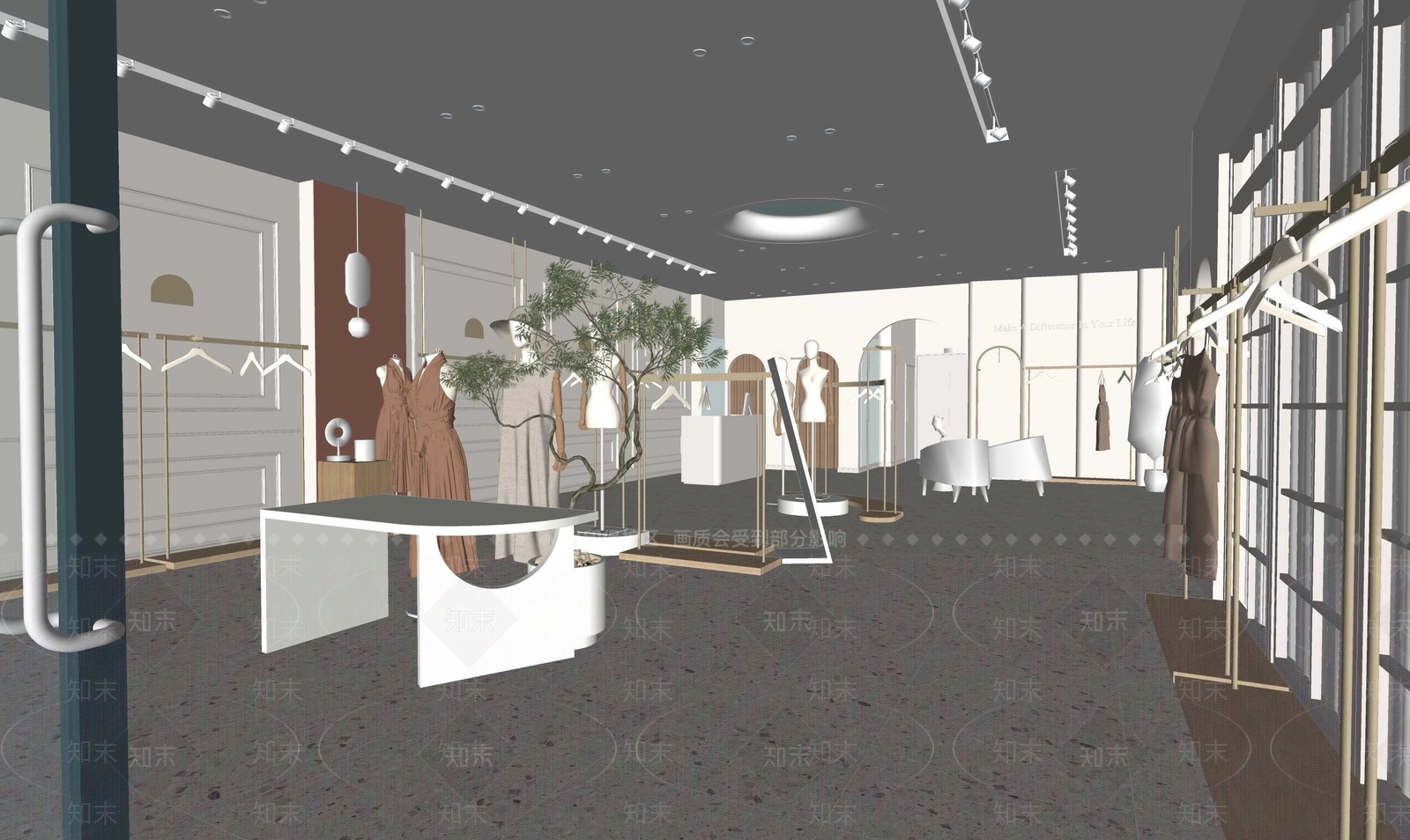 现代女装店SU模型下载【ID:1143580314】