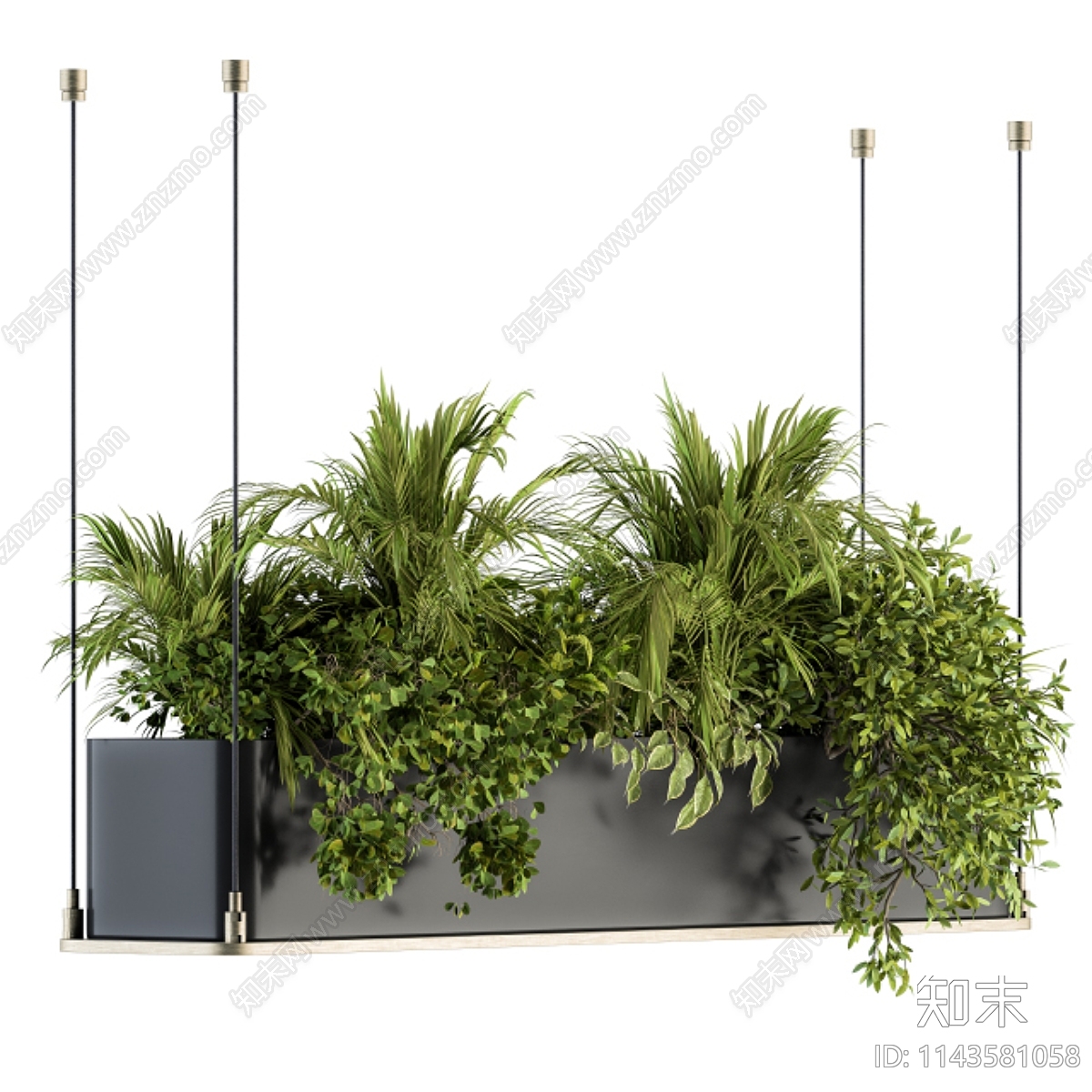 现代悬吊植物花盆3D模型下载【ID:1143581058】