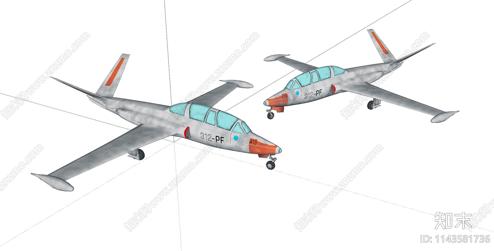 老旧飞机SU模型下载【ID:1143581736】