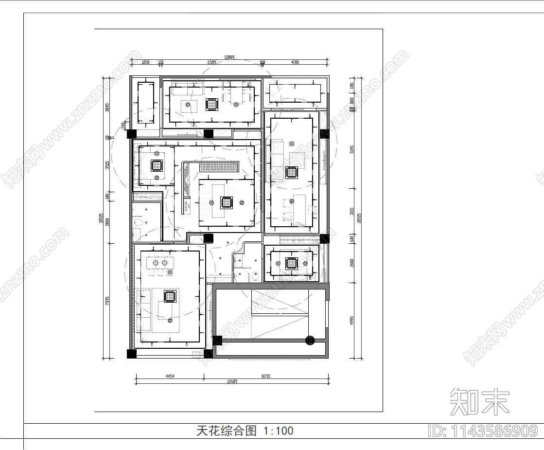 索菲亚定制家具展厅cad施工图下载【ID:1143586909】