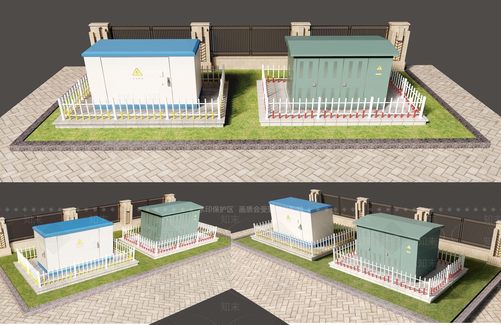 配电房配电柜3D模型下载【ID:1143587467】